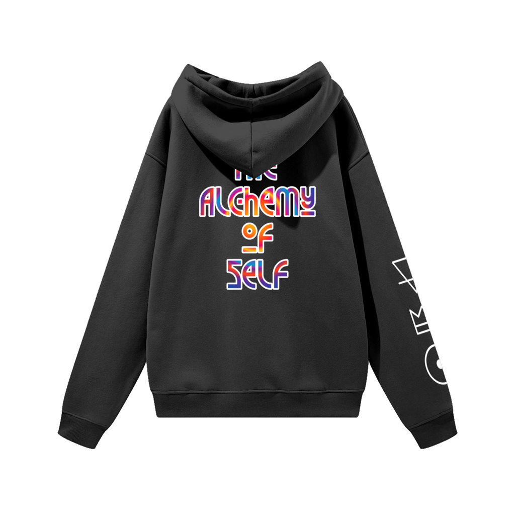 345GSM Men’s Lightweight Fleece Hoodie black