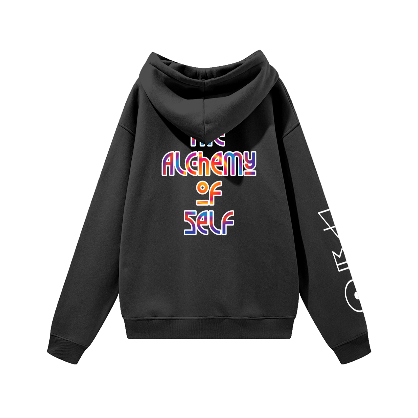 345GSM Men’s Lightweight Fleece Hoodie black