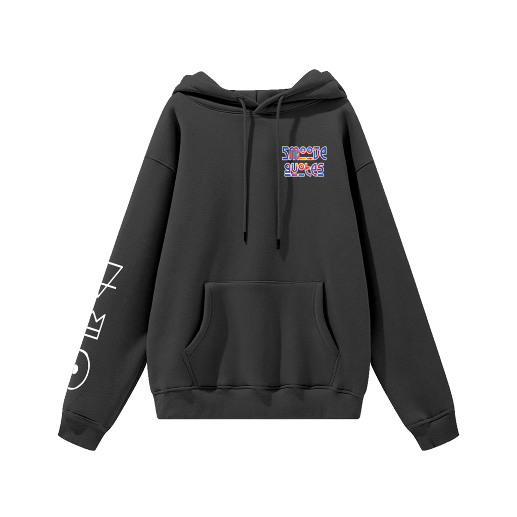 345GSM Men’s Lightweight Fleece Hoodie black